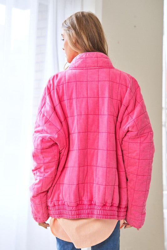 Washed Soft Comfy Quilted Jacket