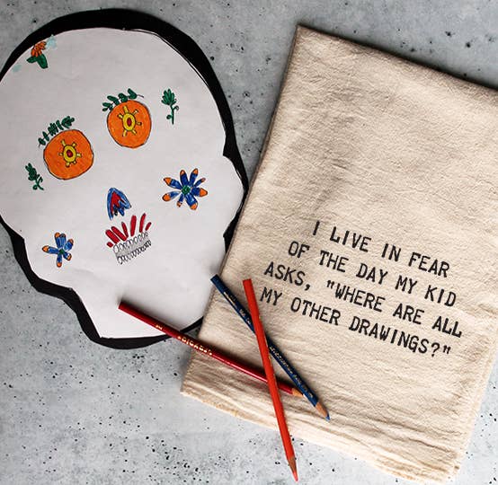 I live in fear of the day my kid asks Kitchen Tea Towels