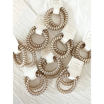 Champagne Gold Coil Hair Ties