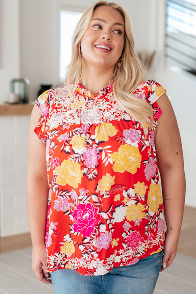 Among The Flowers Floral Top