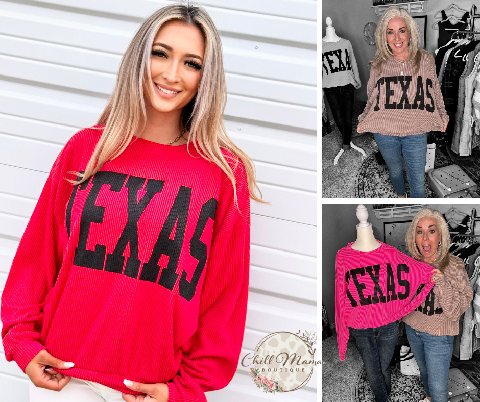 Texas Comfy Graphic Sweatshirt - multi colors