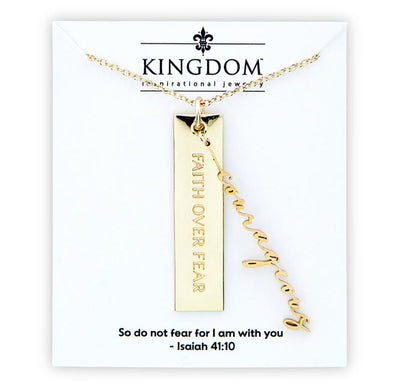 Name Plate Necklace - Courageous
