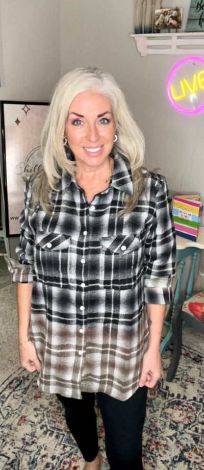 Plaid Ombre Flannel