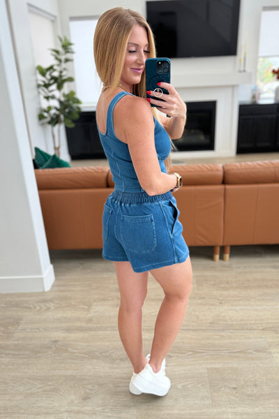 City Siren Skort in Light Denim