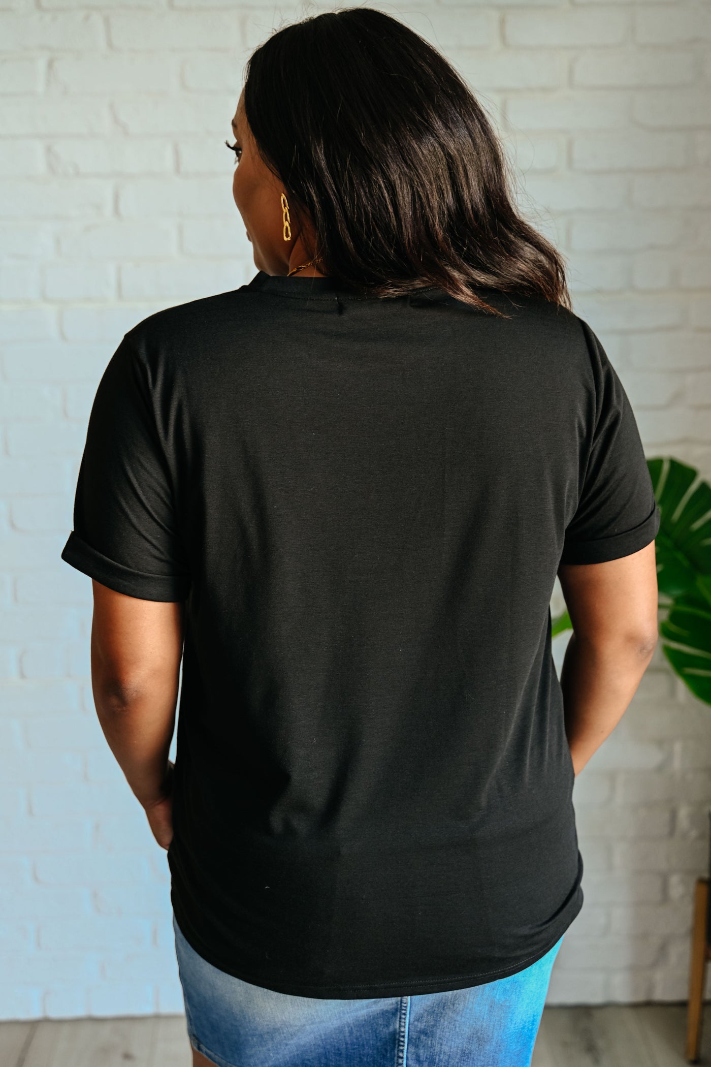 Uptown Crew T-Shirt in Black