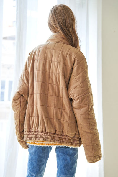 Washed Soft Comfy Quilted Jacket