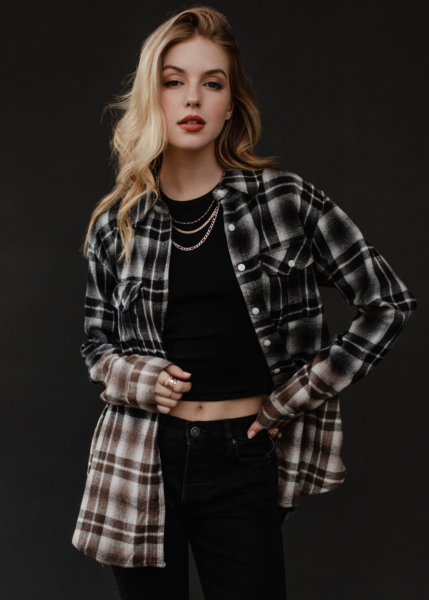 Plaid Ombre Flannel