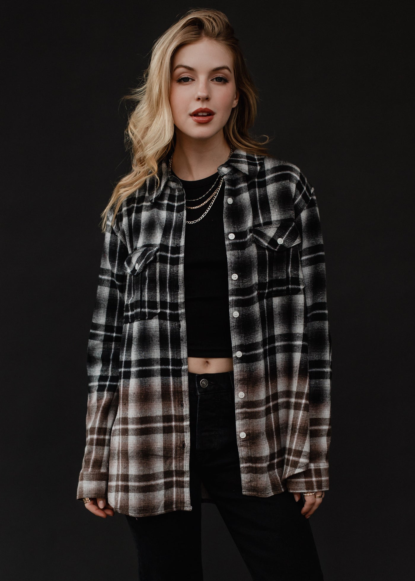 Plaid Ombre Flannel