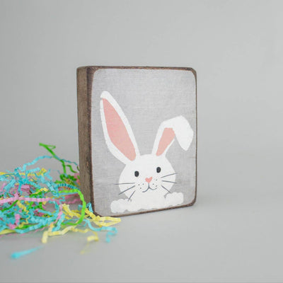 Peeking Bunny Wooden Block