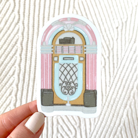 Juke Box Sticker 3.5x2 in.