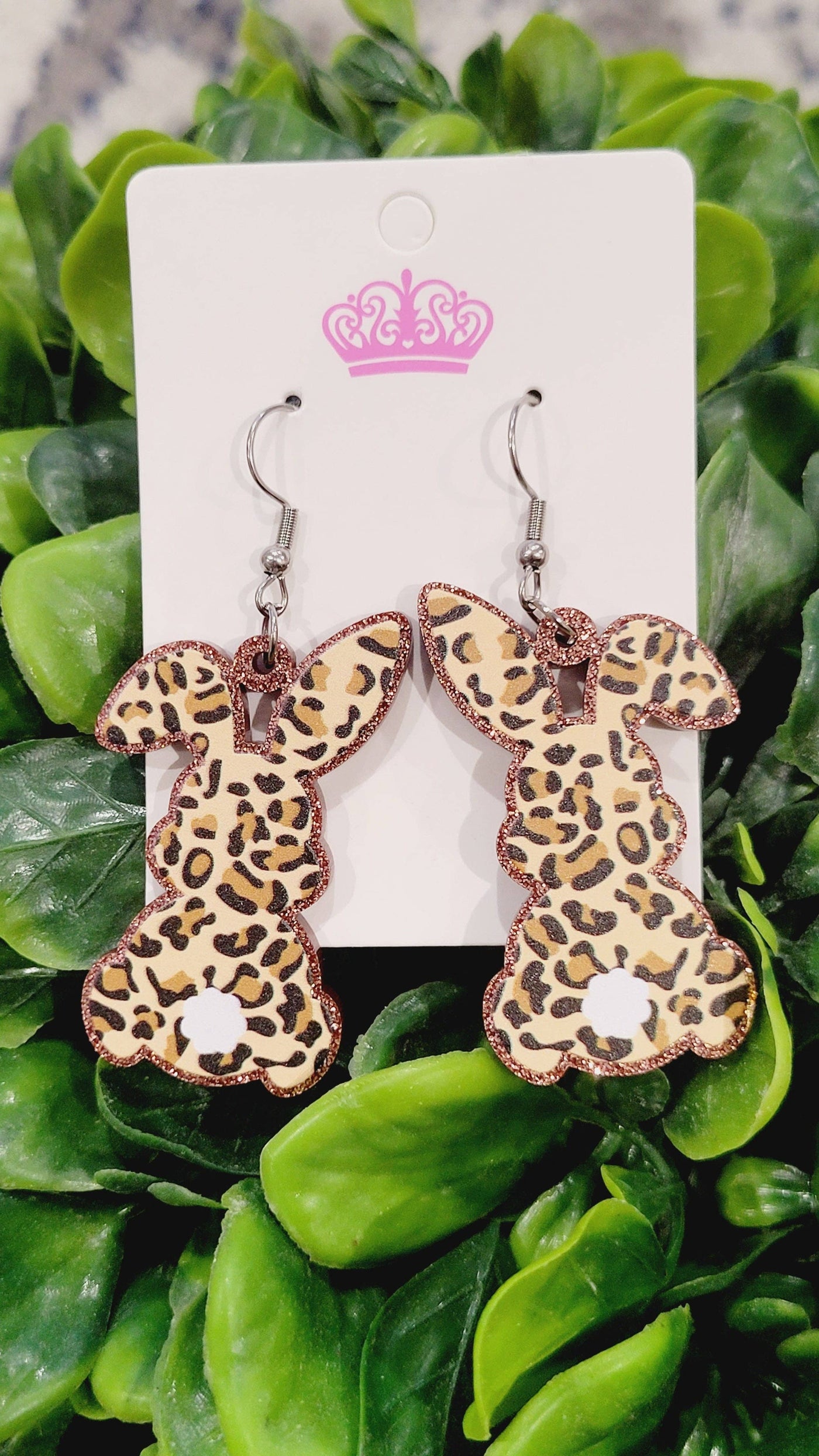 Easter Bunny Leopard Dangles