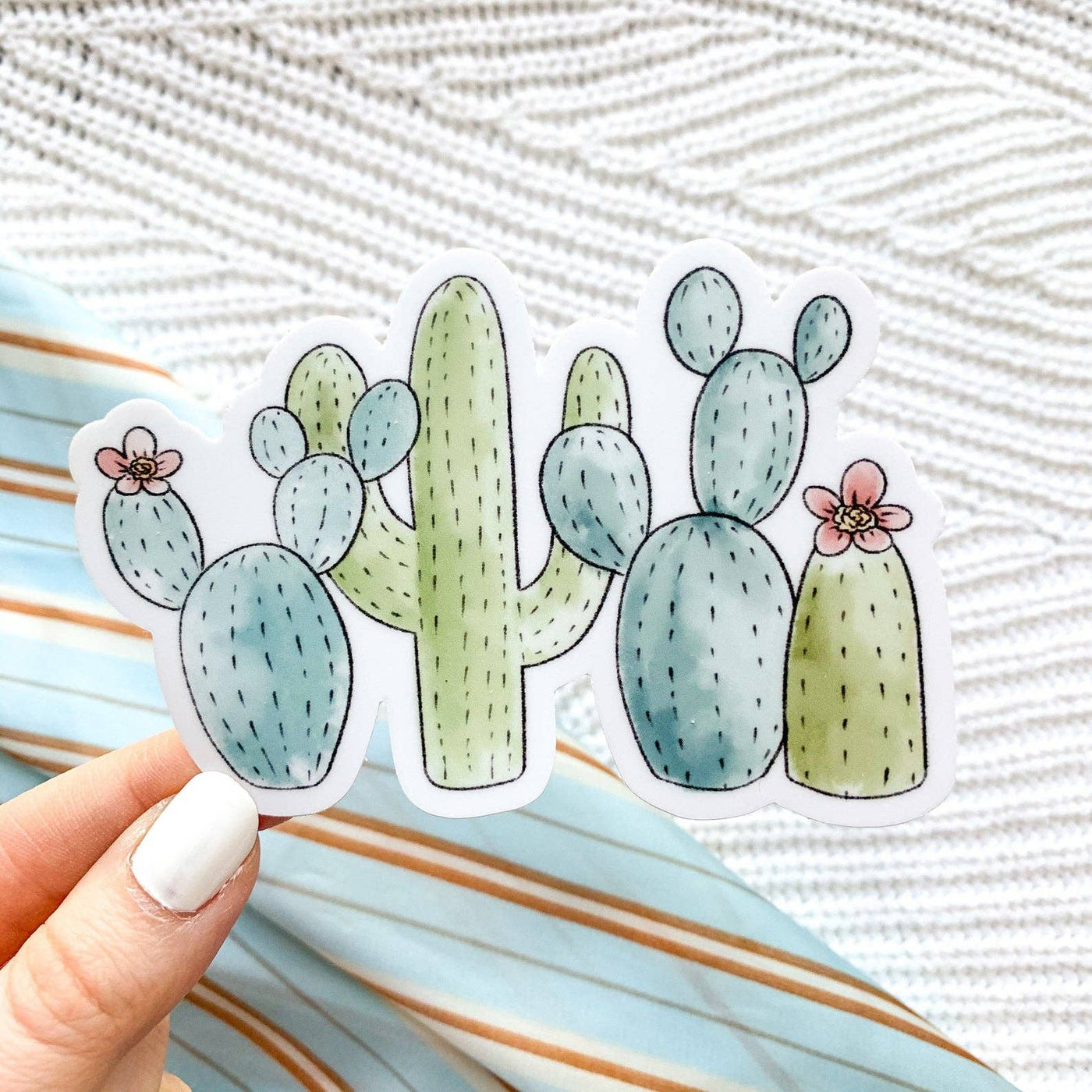 Cactus Club Watercolor Sticker, 4x3 in.