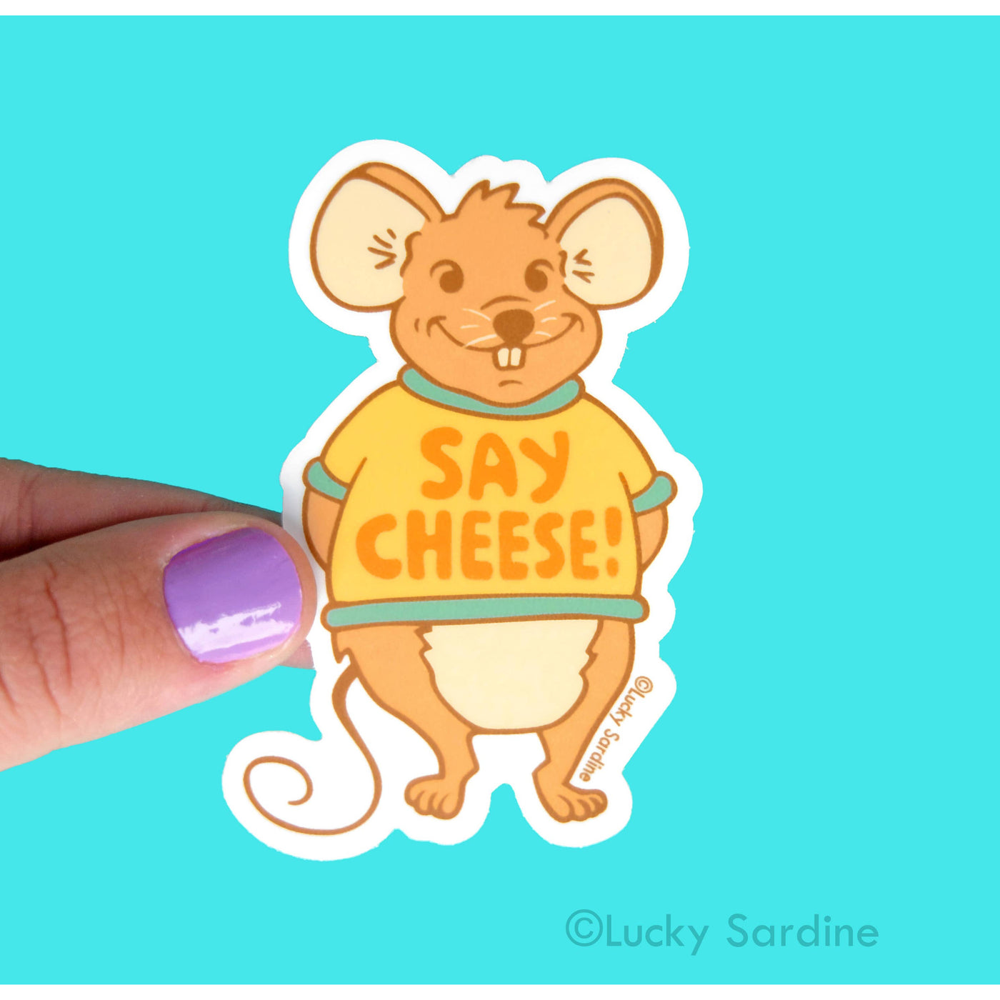 Say Cheese, Mouse Vinyl Sticker