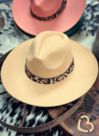 Leopard Band Panama Hat