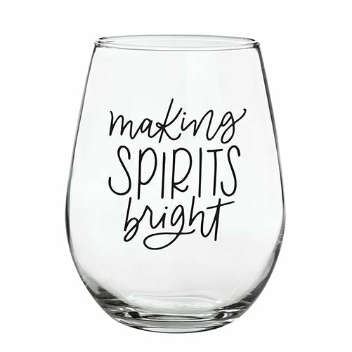 Stemless Wine Glass-Laughing