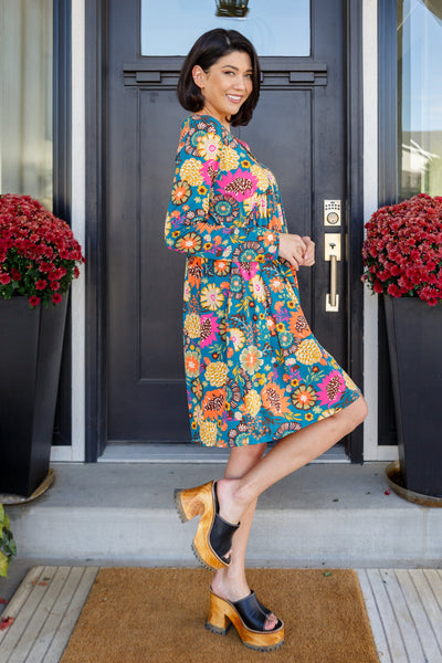 Love Me More Floral Midi Dress