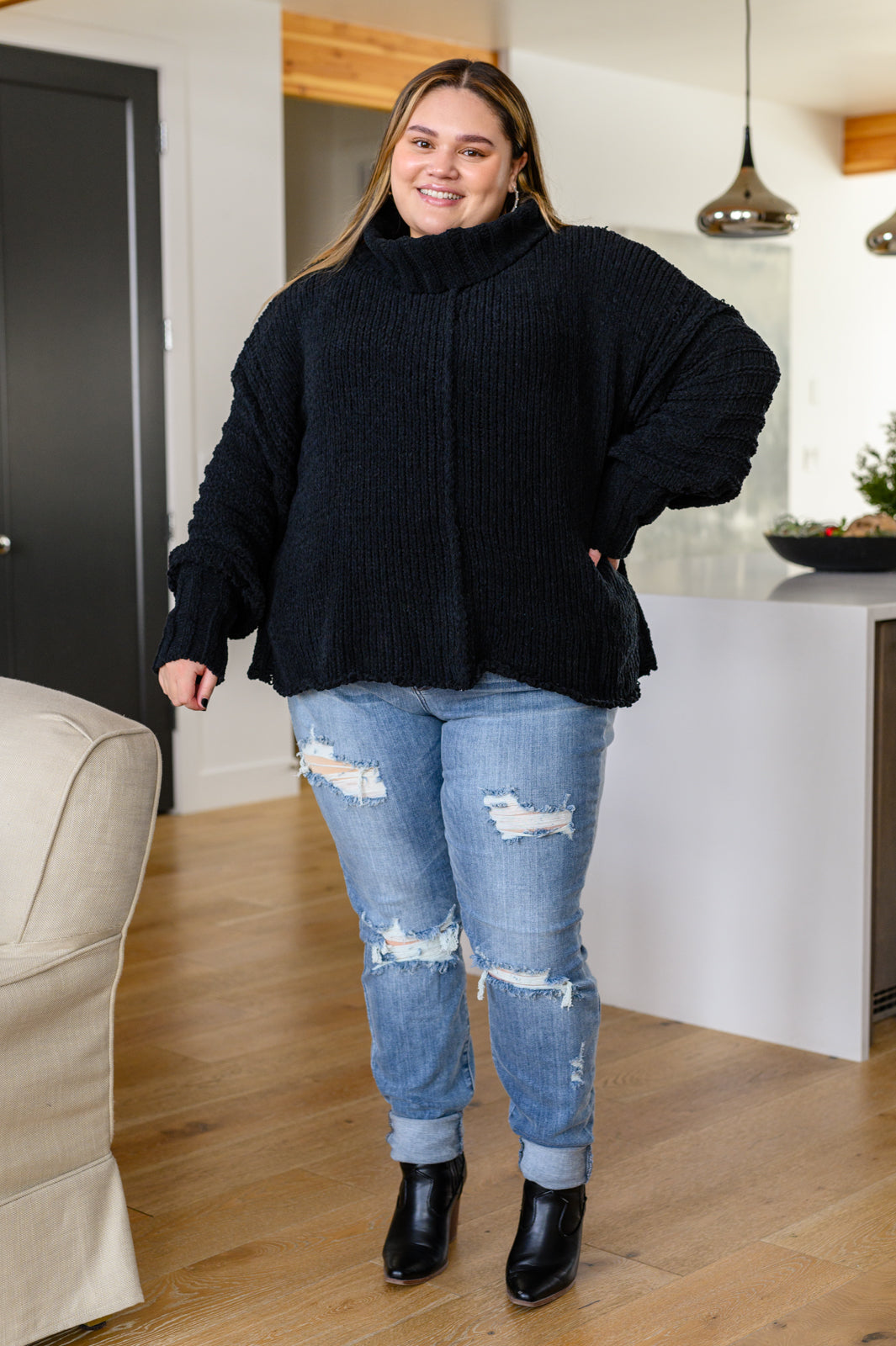 Maureen Long Sleeve Solid Knit Sweater