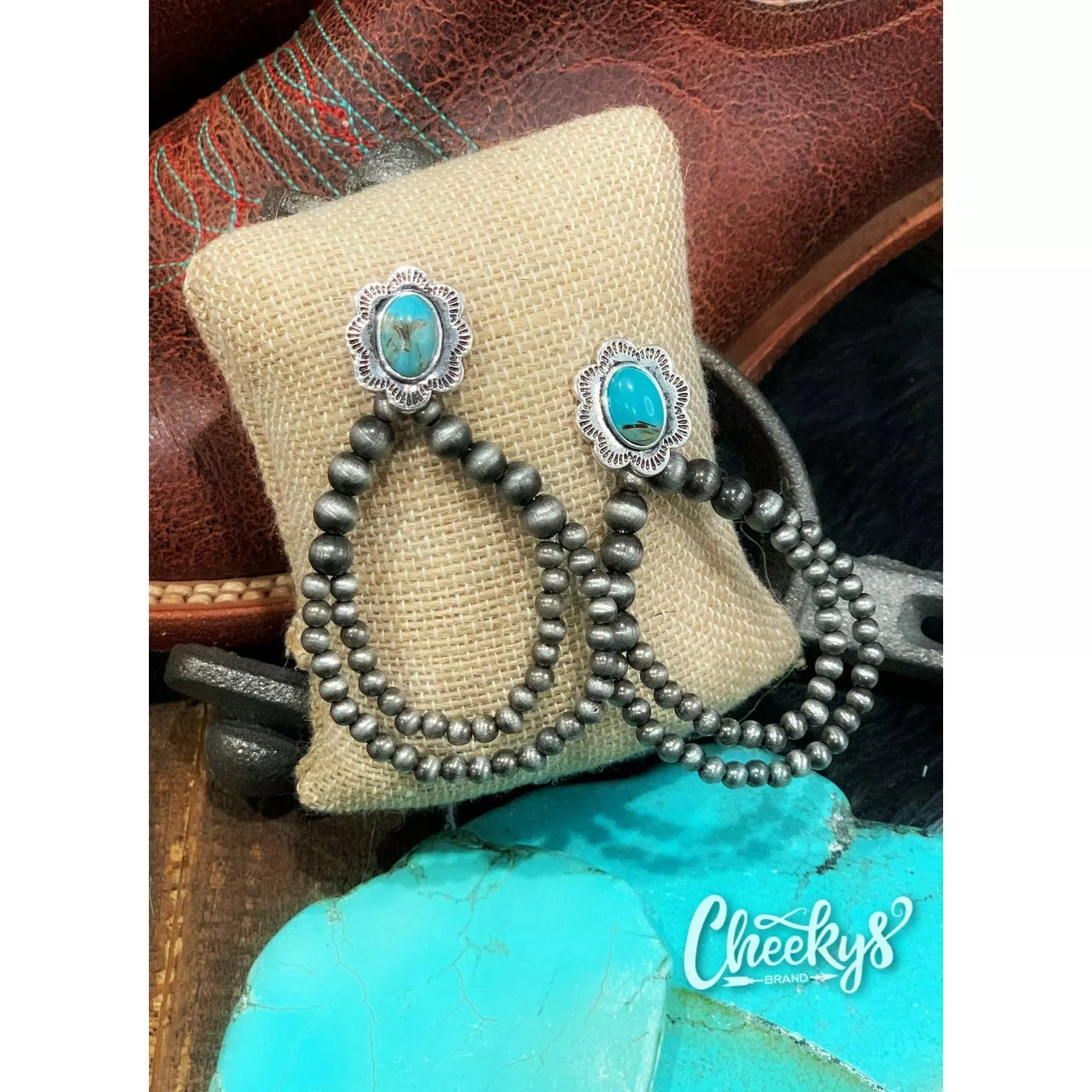 Pearl and Turquoise Earrings